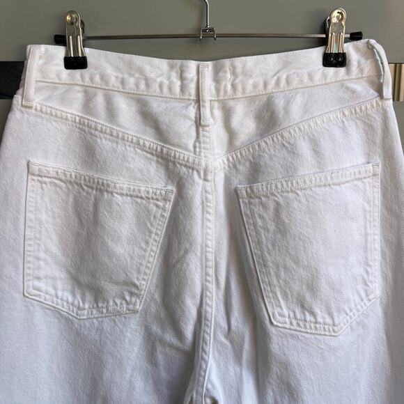 AGOLDE Fen White High Rise Straight Leg Distressed Jeans Size 27 - Picture 7 of 10